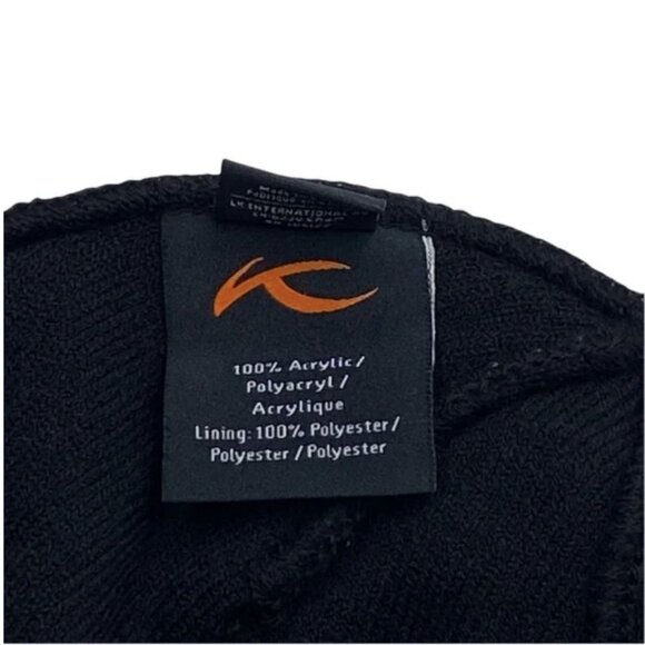 KJUS Embroidered Side Logo Black Knit Beanie - Picture 6 of 8
